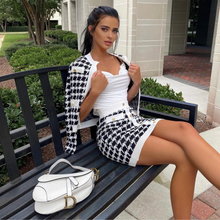Load image into Gallery viewer, Alicia Houndstooth Two Piece Skirt Set
