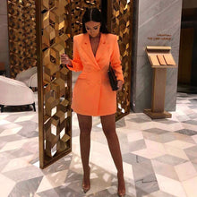 Load image into Gallery viewer, Nora Orange Blazer Dress
